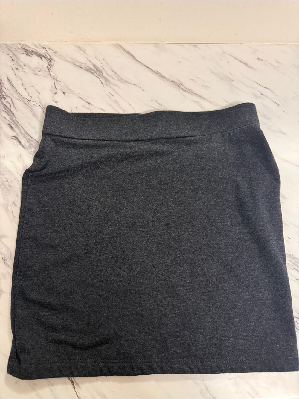 Forever 21 Charcoal Knit Mini Pencil Skirt US M